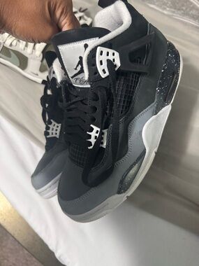 Air Jordan 4 Retro Fear – Black/Gray – Men’s Sneakers